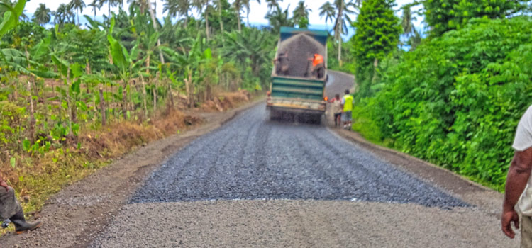 road construction samoa