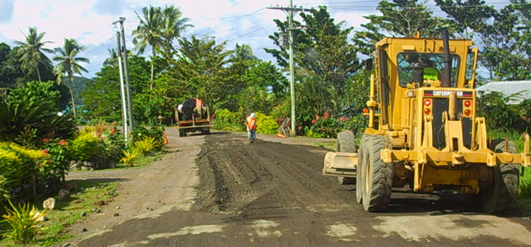 road construction samoa